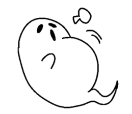 Ghost monsters Halloween sticker #1461473