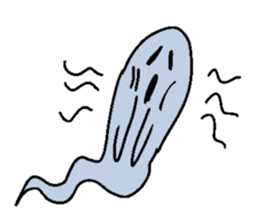 Ghost monsters Halloween sticker #1461474