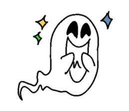 Ghost monsters Halloween sticker #1461475
