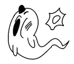 Ghost monsters Halloween sticker #1461476