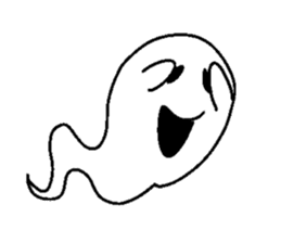 Ghost monsters Halloween sticker #1461479