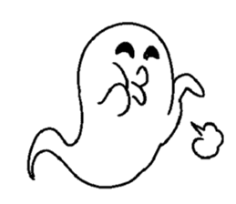 Ghost monsters Halloween sticker #1461480