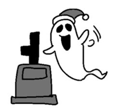 Ghost monsters Halloween sticker #1461481