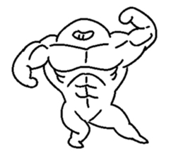 Muscle training sticker #1462002