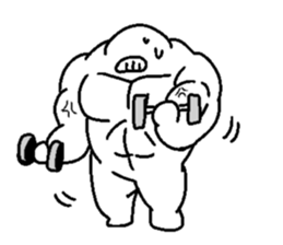Muscle training sticker #1462006