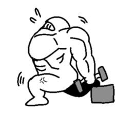 Muscle training sticker #1462007