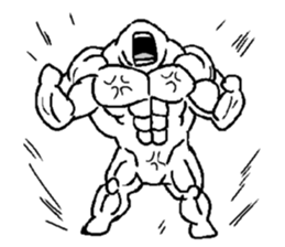 Muscle training sticker #1462019