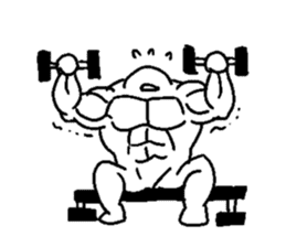 Muscle training sticker #1462020
