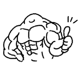 Muscle training sticker #1462022