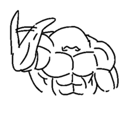 Muscle training sticker #1462023