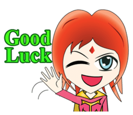 Yumiki Kasaiko, Girl with Flame Red Hair sticker #1462682