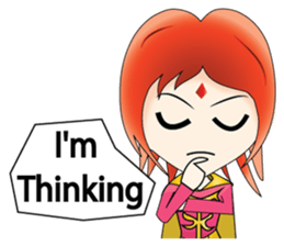 Yumiki Kasaiko, Girl with Flame Red Hair sticker #1462685