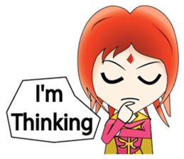 Yumiki Kasaiko, Girl with Flame Red Hair sticker #1462685
