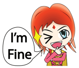 Yumiki Kasaiko, Girl with Flame Red Hair sticker #1462686