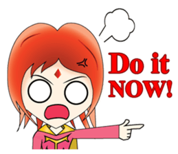 Yumiki Kasaiko, Girl with Flame Red Hair sticker #1462688