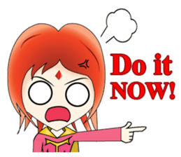 Yumiki Kasaiko, Girl with Flame Red Hair sticker #1462688
