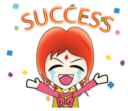 Yumiki Kasaiko, Girl with Flame Red Hair sticker #1462689