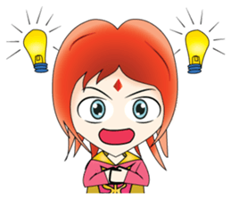 Yumiki Kasaiko, Girl with Flame Red Hair sticker #1462690