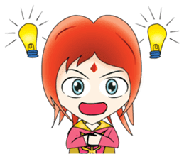 Yumiki Kasaiko, Girl with Flame Red Hair sticker #1462690
