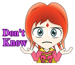 Yumiki Kasaiko, Girl with Flame Red Hair sticker #1462692