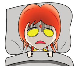 Yumiki Kasaiko, Girl with Flame Red Hair sticker #1462693