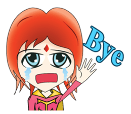 Yumiki Kasaiko, Girl with Flame Red Hair sticker #1462694