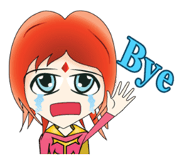 Yumiki Kasaiko, Girl with Flame Red Hair sticker #1462694