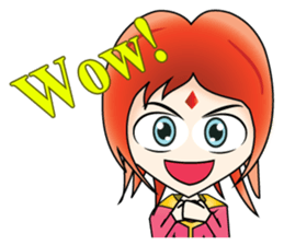 Yumiki Kasaiko, Girl with Flame Red Hair sticker #1462700