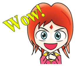 Yumiki Kasaiko, Girl with Flame Red Hair sticker #1462700