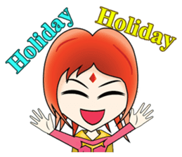 Yumiki Kasaiko, Girl with Flame Red Hair sticker #1462701