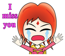 Yumiki Kasaiko, Girl with Flame Red Hair sticker #1462702