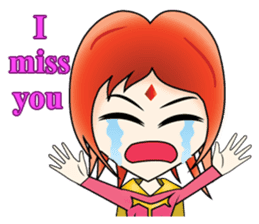 Yumiki Kasaiko, Girl with Flame Red Hair sticker #1462702