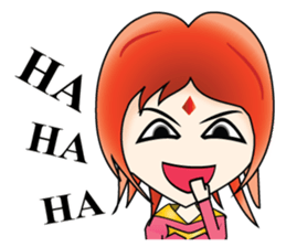 Yumiki Kasaiko, Girl with Flame Red Hair sticker #1462703