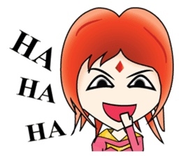 Yumiki Kasaiko, Girl with Flame Red Hair sticker #1462703