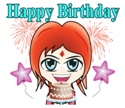 Yumiki Kasaiko, Girl with Flame Red Hair sticker #1462704