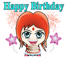 Yumiki Kasaiko, Girl with Flame Red Hair sticker #1462704