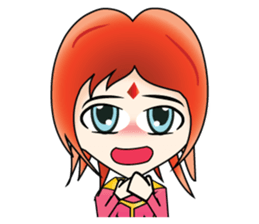 Yumiki Kasaiko, Girl with Flame Red Hair sticker #1462705