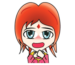 Yumiki Kasaiko, Girl with Flame Red Hair sticker #1462705