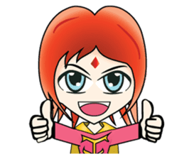 Yumiki Kasaiko, Girl with Flame Red Hair sticker #1462706