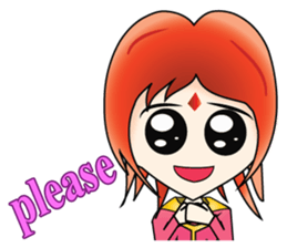 Yumiki Kasaiko, Girl with Flame Red Hair sticker #1462707