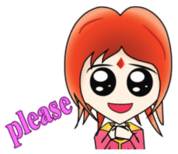 Yumiki Kasaiko, Girl with Flame Red Hair sticker #1462707