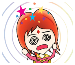 Yumiki Kasaiko, Girl with Flame Red Hair sticker #1462708