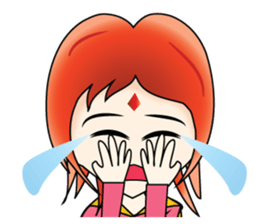 Yumiki Kasaiko, Girl with Flame Red Hair sticker #1462709