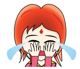 Yumiki Kasaiko, Girl with Flame Red Hair sticker #1462709