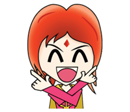 Yumiki Kasaiko, Girl with Flame Red Hair sticker #1462710