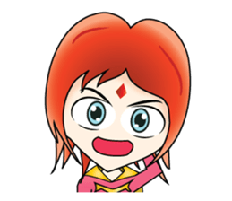 Yumiki Kasaiko, Girl with Flame Red Hair sticker #1462713