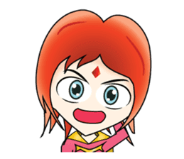 Yumiki Kasaiko, Girl with Flame Red Hair sticker #1462713