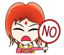 Yumiki Kasaiko, Girl with Flame Red Hair sticker #1462715