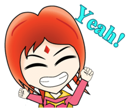 Yumiki Kasaiko, Girl with Flame Red Hair sticker #1462716