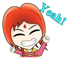 Yumiki Kasaiko, Girl with Flame Red Hair sticker #1462716